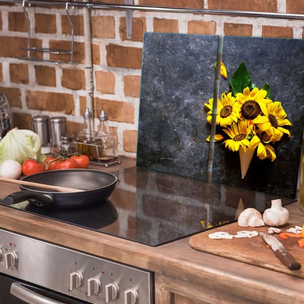 GLAS SKÆREBRÆT 2x 30x52 BLOMSTER