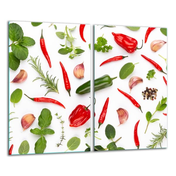 GLAS SKÆREBRÆT 2x 30x52 BLOMSTER