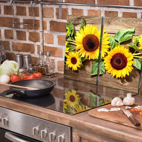 GLAS SKÆREBRÆT 2x 30x52 BLOMSTER