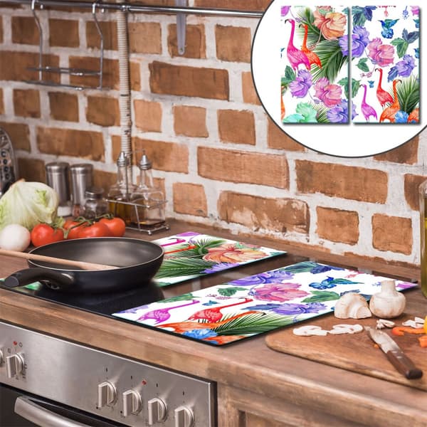 GLASSKÆREBRÆT 2x 30x52 FLAMINGOER