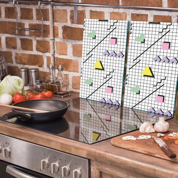 GLAS SKÄRBRÄDA 2x 30x52 MÖNSTER