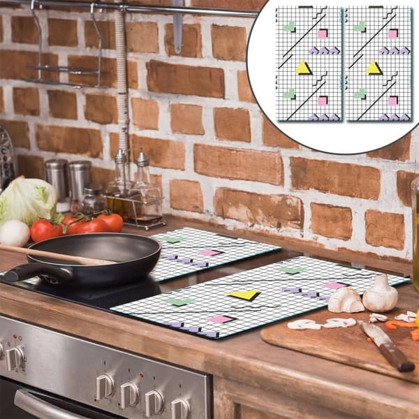 GLAS SKÄRBRÄDA 2x 30x52 MÖNSTER