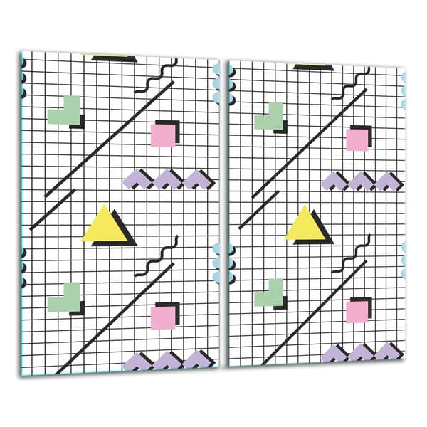 GLAS SKÄRBRÄDA 2x 30x52 MÖNSTER