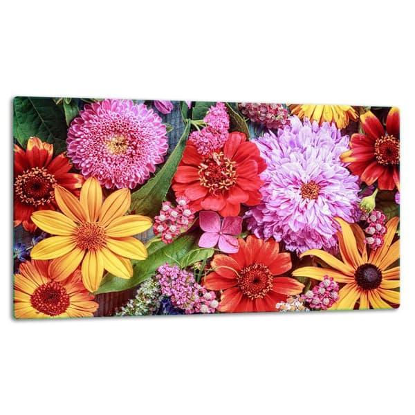 SKÄRBRÄDA I GLAS 52x30 BLOMMOR