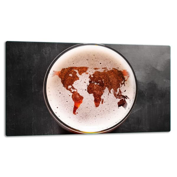 SKÆREBRÆT I GLAS 52x30 KAFFE