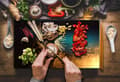 Miniatyrbild 3 av 11: SKÄRBRÄDA I GLAS 52x30 BLOMMOR