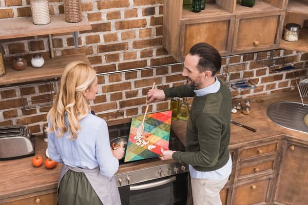 SKÆREBRÆT MED GLAS 52X40 FARVER