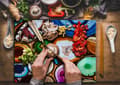 Miniatyrbillede 3 af 11: SKÆREBRÆT MED GLAS 52X40 FARVER