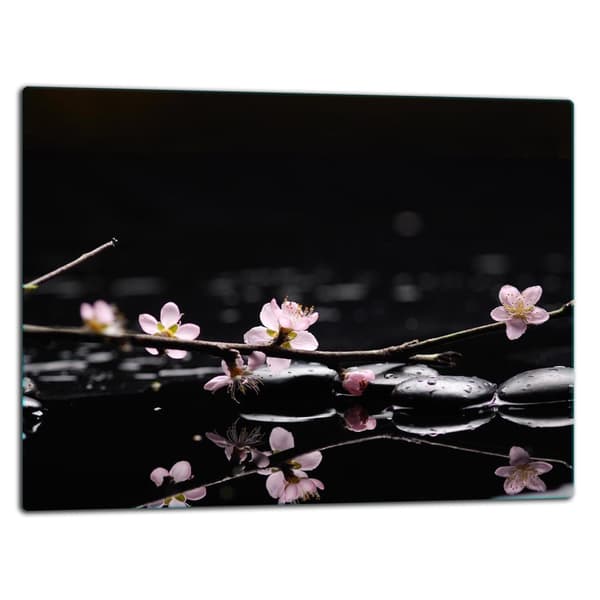 SKÄRBRÄDA I GLAS 52x40 BLOMMOR