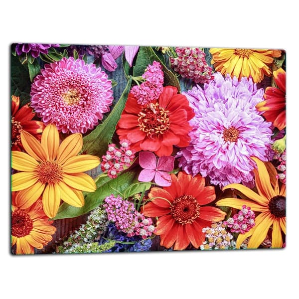 SKÄRBRÄDA I GLAS 52x40 BLOMMOR