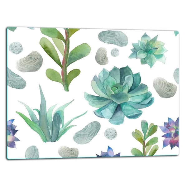 SKÄRBRÄDA I GLAS 52x40 BLOMMOR