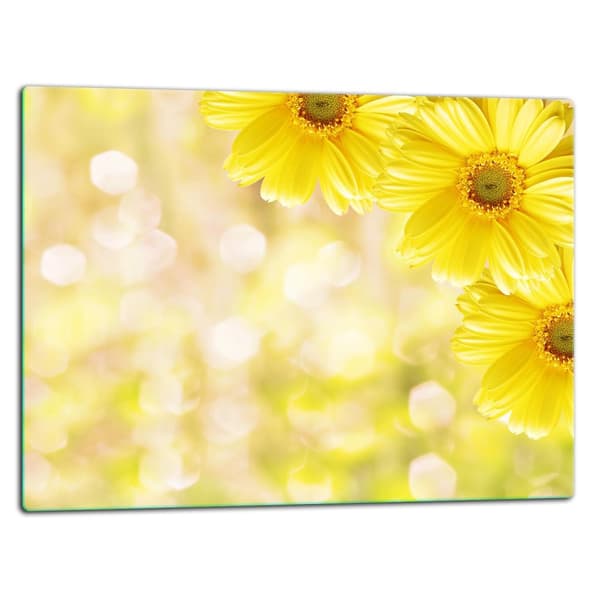 SKÆREBRÆT I GLAS 52x40 BLOMSTER
