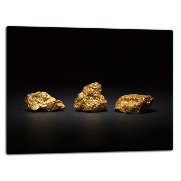 SKÄRBRÄDA I GLAS 52x40 SVART GULD