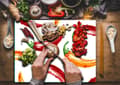 Miniatyrbild 3 av 11: SKÄRBRÄDA I GLAS 52x40 PAPRIKA