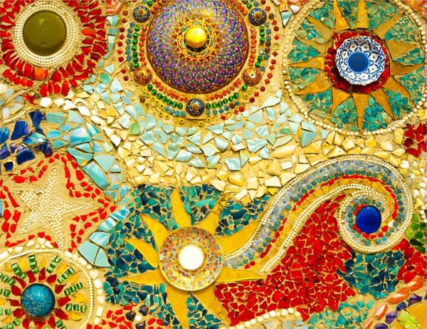 SKÄRBRÄDA I GLASPLATTA 52x40 MOSAIK