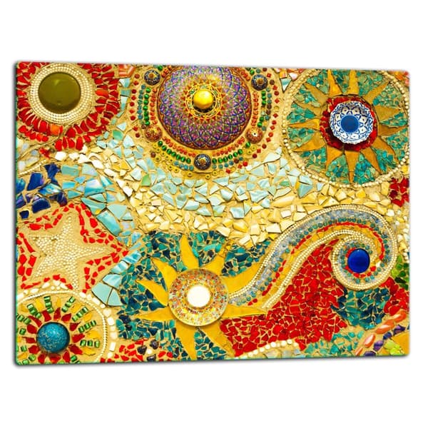 SKÄRBRÄDA I GLASPLATTA 52x40 MOSAIK