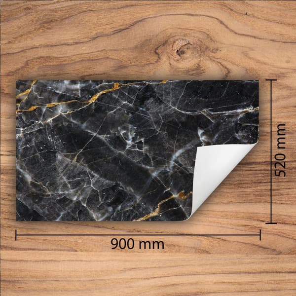 VINYLSPISÖVERDRAG? BÄNKSKIVA 90x52 Svart marmor