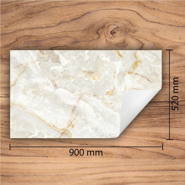 VINYL KOMFURBEDRÆKNING? BORDPLADE 90x52 Off-white Marmor
