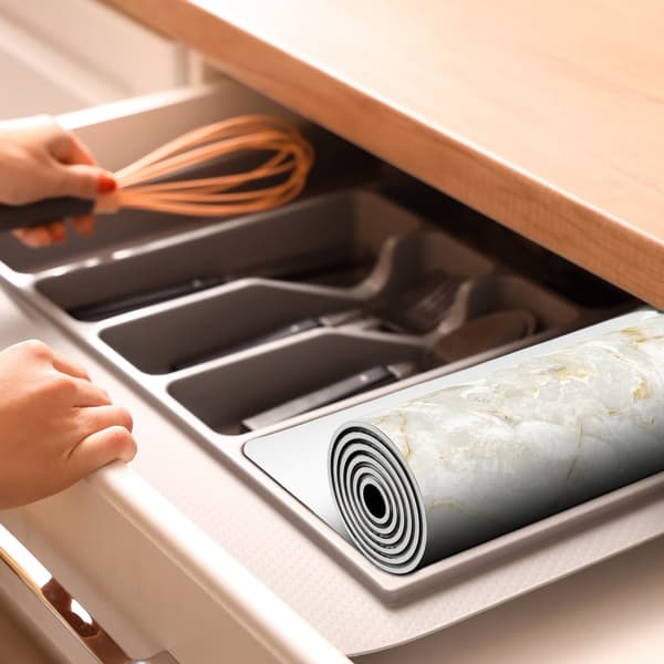 VINYL KOMFURBEDRÆKNING? BORDPLADE 90x52 Off-white Marmor