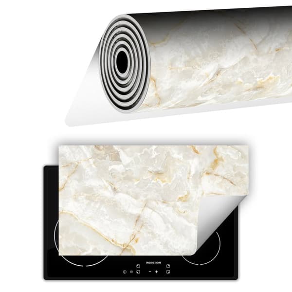 VINYL KOMFURBEDRÆKNING? BORDPLADE 90x52 Off-white Marmor