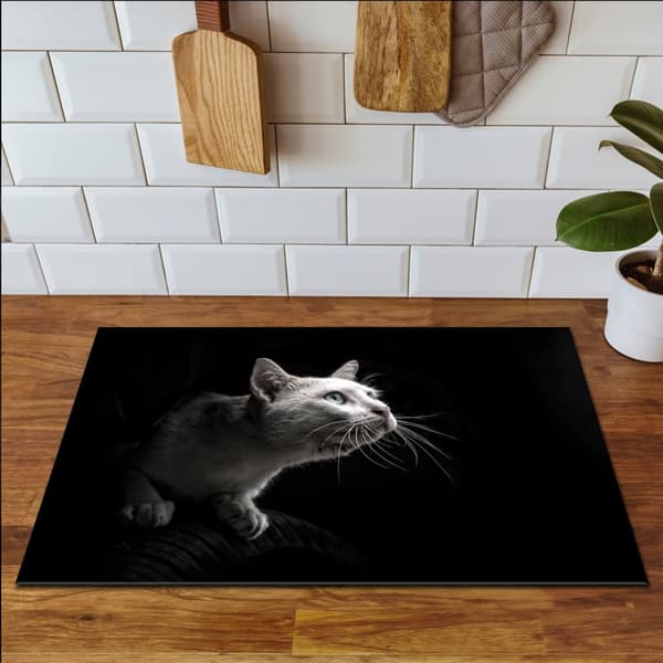VINYLSPISÖVERDRAG? BORDSKIVA 90x52 Svart katt