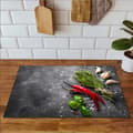 Miniatyrbillede 5 af 7: VINYL KOMFURBEDRÆKNING? BORDPLATE 90x52 Chilikrydderier