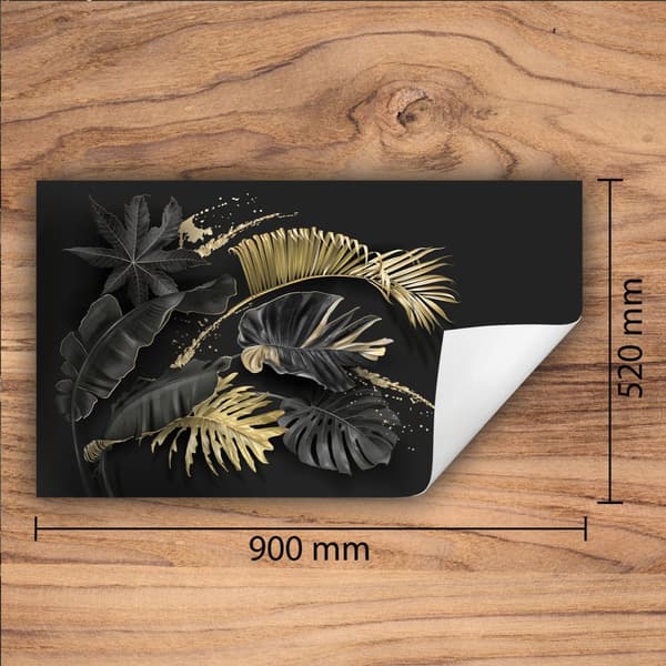 VINYLSPISÖVERDRAG? BORDSKIVA 90x52 Blommor Grå