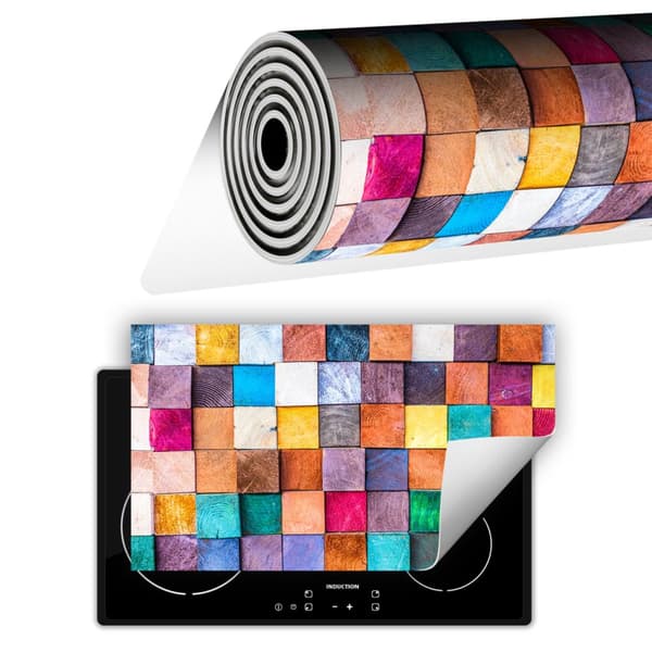 VINYL KOMFURBEDRÆKNING? BORDPLADE 90x52 Mosaik Træ