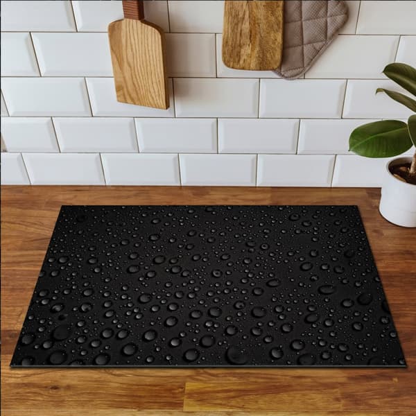 VINYYLILIESEN SUOJA? PÖYTÄLAPPU 90x52 Mustat pisarat