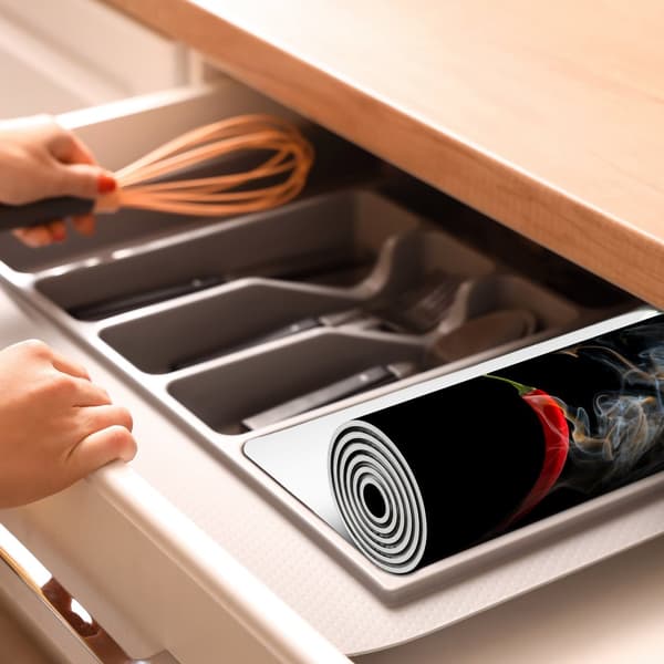 VINYL KOMFURBEDRÆKNING? BORDPLADE 90x52 Sort chili