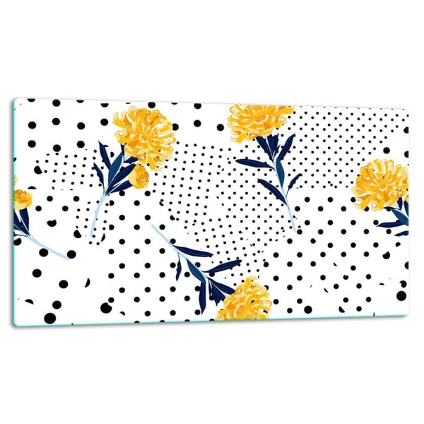 SKÄRBRÄDA I GLAS 52x30 BLOMMOR