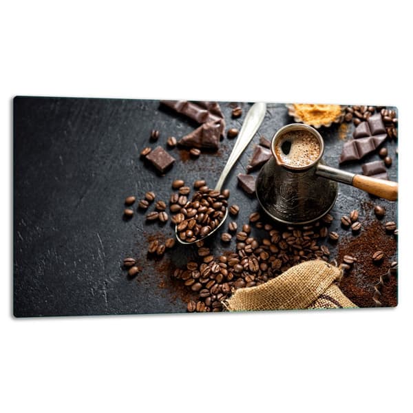 SKÆREBRÆT I GLAS 52x30 KAFFE