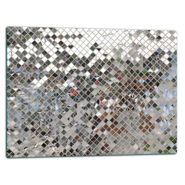 SKÆREBRÆT I GLAS 52x40 SØLV