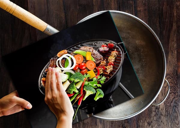SKÆREBRÆT I GLAS 52x40 GRILL