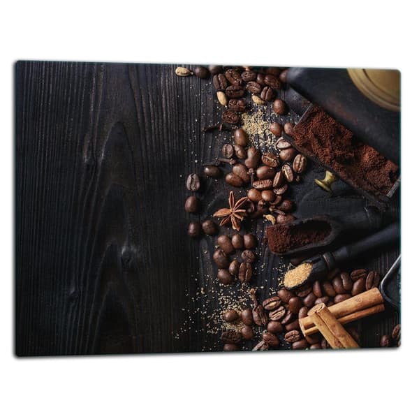 SKÆREBRÆT I GLAS 52x40 KAFFE