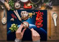 Miniatyrbillede 3 af 11: SKÆREBRÆT I GLAS 52X40 SORT
