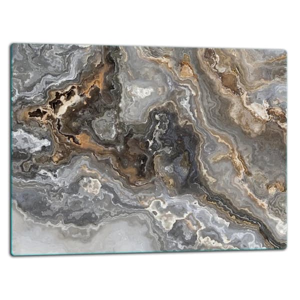 SKÄRBRÄDA I GLASPLATTA 52x40 MARMOR