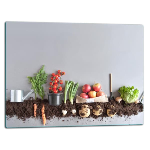 SKÄRBRÄDA I GLAS 52x40 GRÖNSAKER