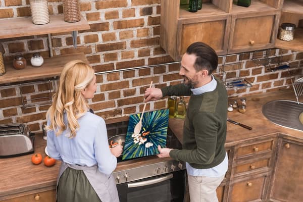 SKÆREBRÆT I GLAS 52x40 STJERNER