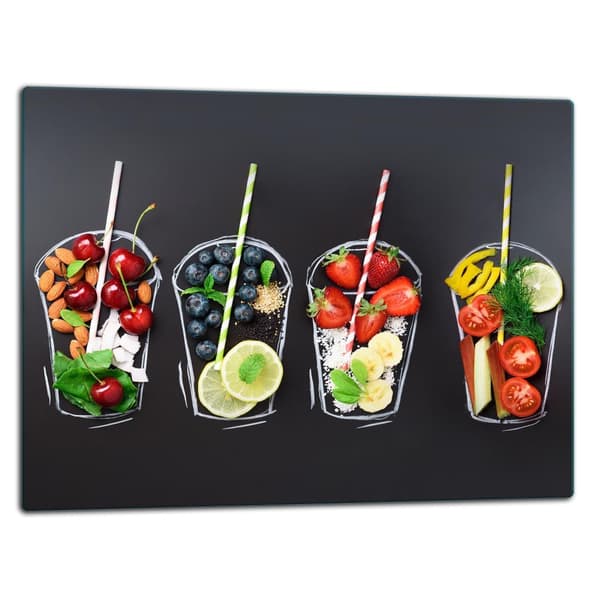 SKÄRBRÄDA I GLAS 52x40 GRÖNSAKER