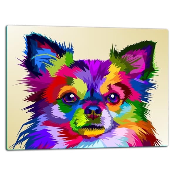 SKÄRBRÄDA I GLASPLATTA 52x40 HUND