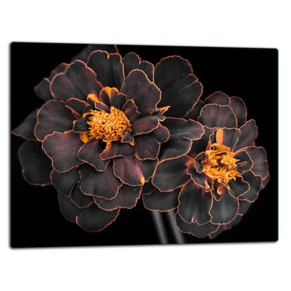 SKÄRBRÄDA I GLAS 52x40 BLOMMOR