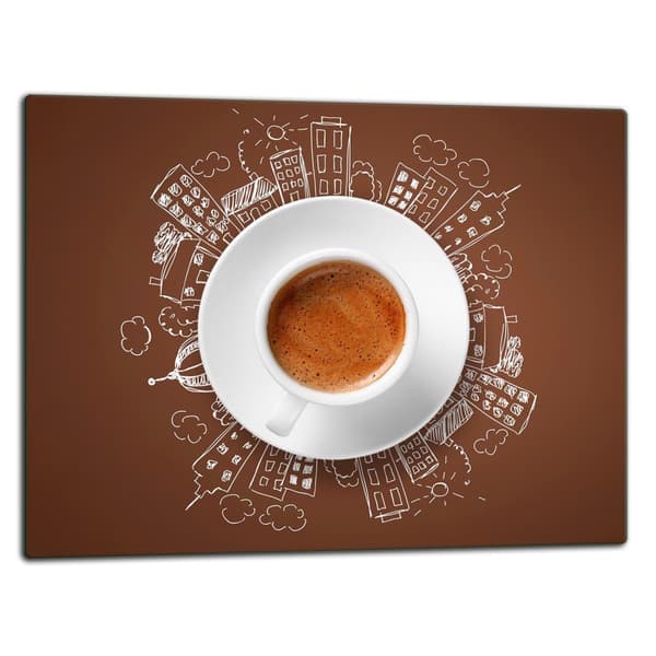 SKÆREBRÆT I GLAS 52x40 KAFFE