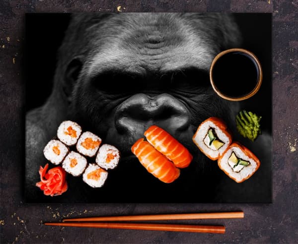 SKÄRBRÄDA I GLAS 52x40 GORILLA