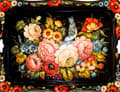 Miniatyrbild 2 av 11: SKÄRBRÄDA I GLAS 52x40 BLOMMOR