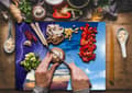Miniatyrbillede 3 af 11: SKÆREBRÆT I GLAS 52x40 VEJR