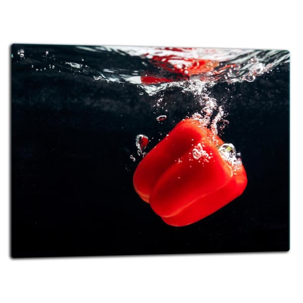 SKÄRBRÄDA I GLAS 52x40 PAPRIKA