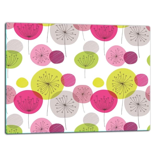 GLAS SKÆREBRÆT 52x40 BLOMSTER