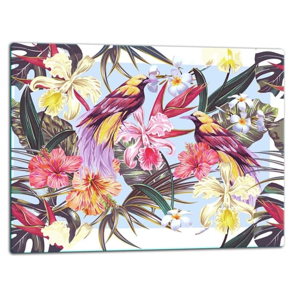 SKÄRBRÄDA I GLAS 52x40 BLOMMOR