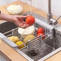 Pikkukuva 2 / 6: Säädettävä korikuivausrumpu tiskialtaalle, vihannes- ja astiankuivausrumpu, harmaa